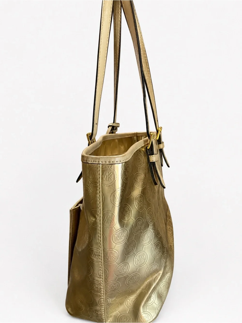 Michael Kors Metallic Gold Signature Tote